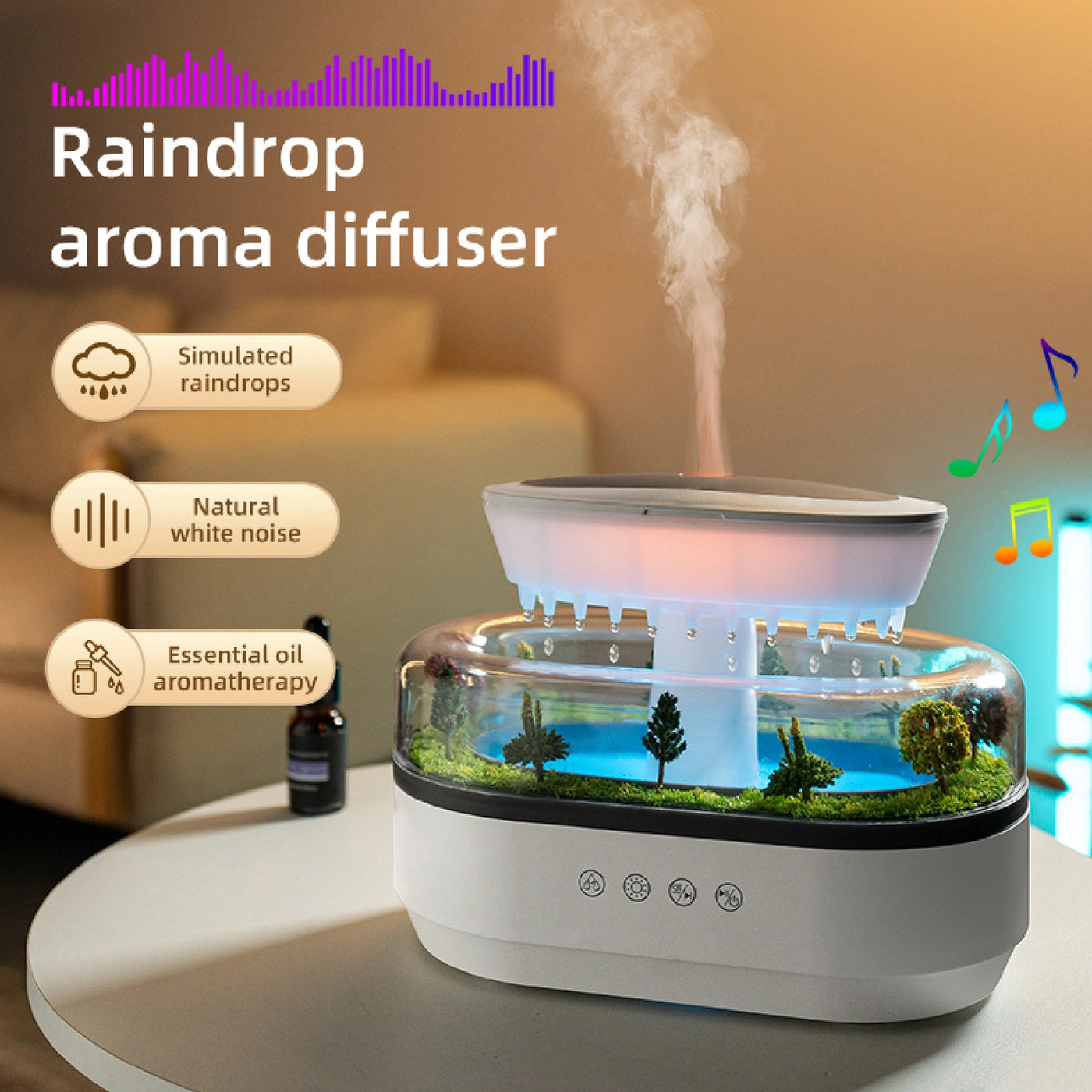 Landscape Aroma Raindrop Humidifier Diffuser