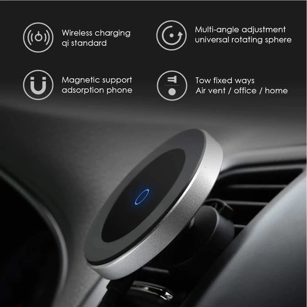 Fast Wireless Charger with Magnetic Phone Holder